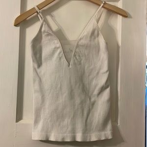Free People Intimately Come Around Mesh V-Neck Ribbed Cami